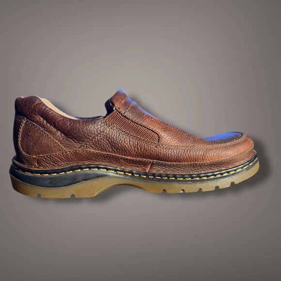 Men\'s Size 10 DR. MARTENS Orson 11198 Brown Pebbled Leather Loafers main image 12